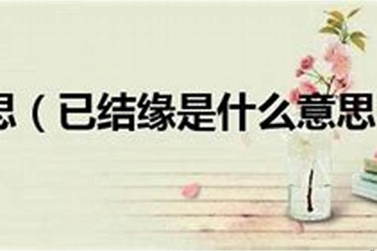 可以结缘是啥意思