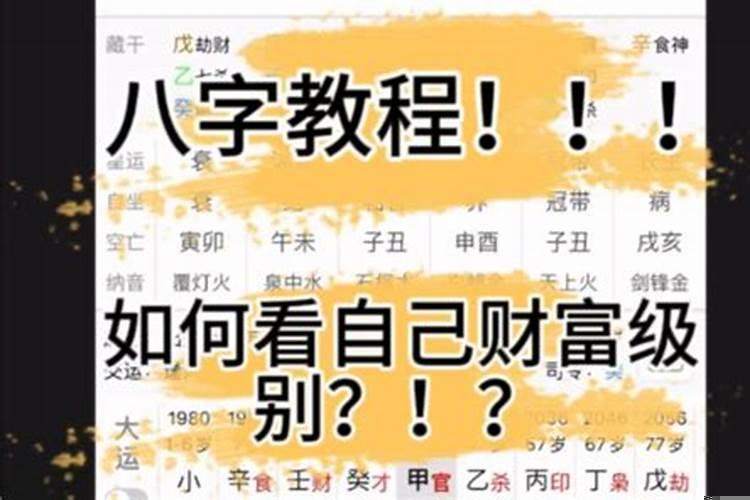 浅淡看八字个人财富级别