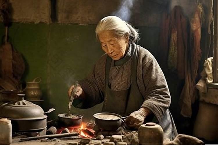 梦到已故的奶奶在烧火做饭
