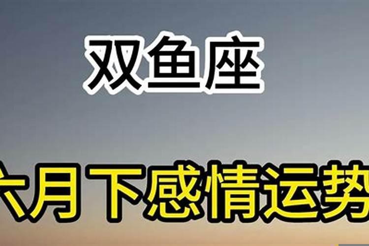 六月双鱼座感情运势