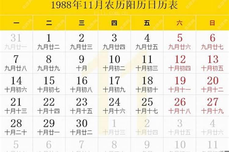 1988年正月初九是什么命