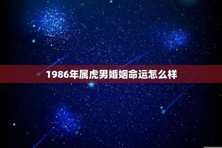 1986年属虎男婚姻命运