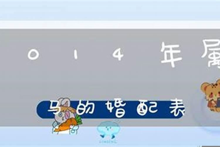2014年属马的婚配
