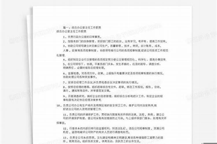 办公室主任的岗位和副总区别