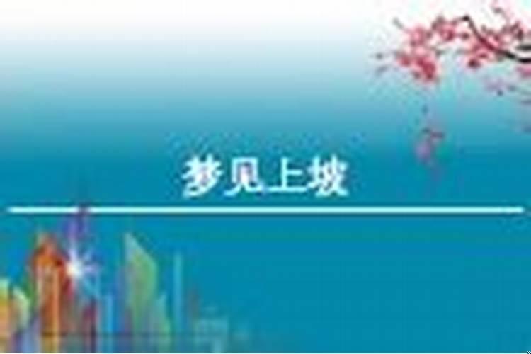 梦见上坡路很陡上去了