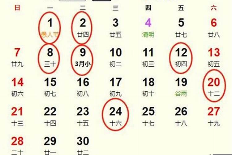 2025年4月好日子黄道吉日