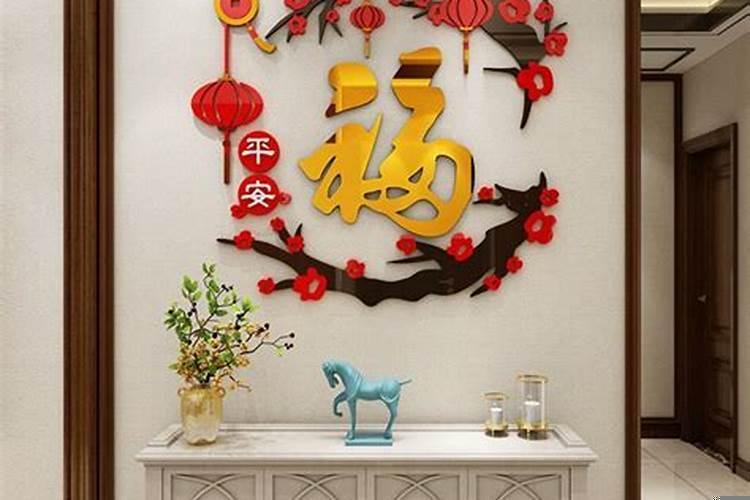 进门大门对面的墙挂什么好