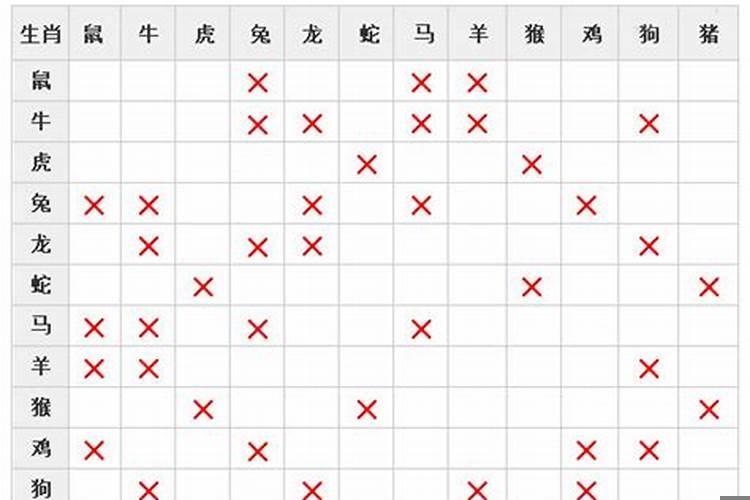 十二生肖中相克的属相