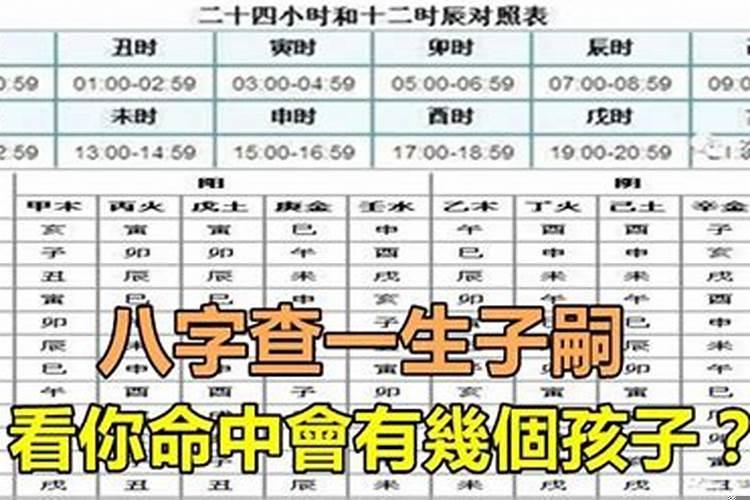 八字看有没有子嗣