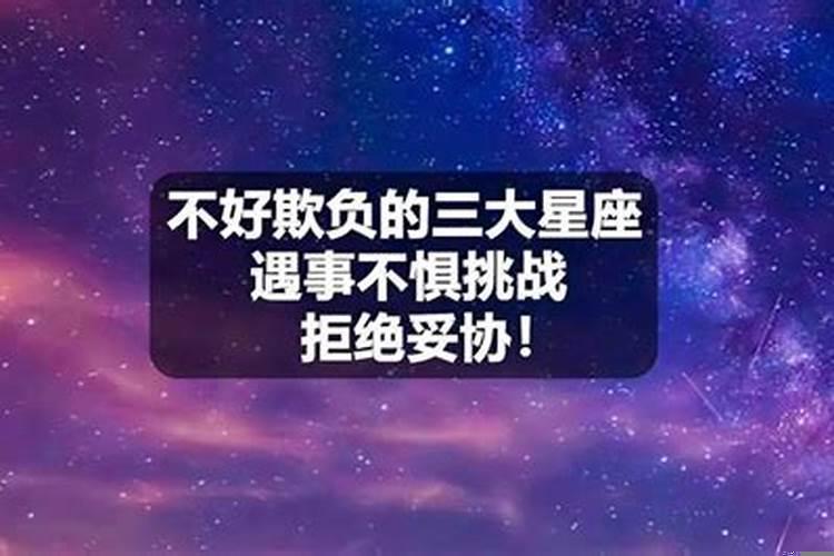 什么星座最不好欺负