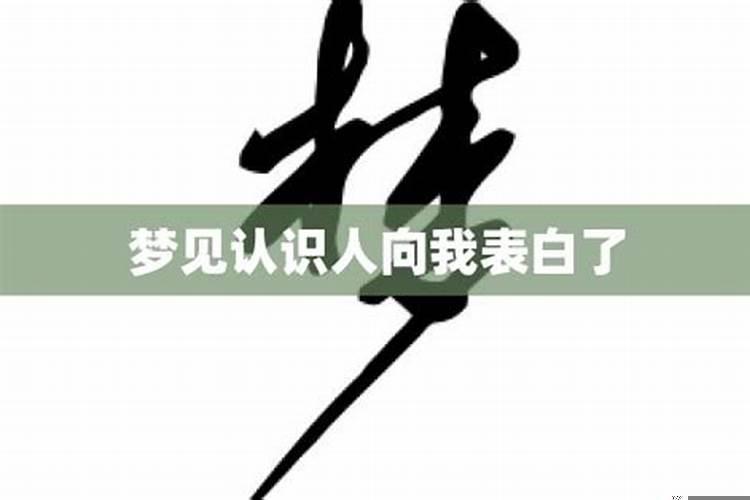 梦到陌生人向我表白了