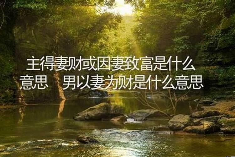 妻财两个什么意思