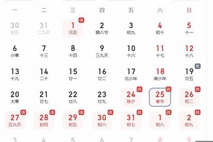 2025过年是几月几日
