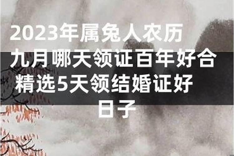 属兔领结婚证的好日子