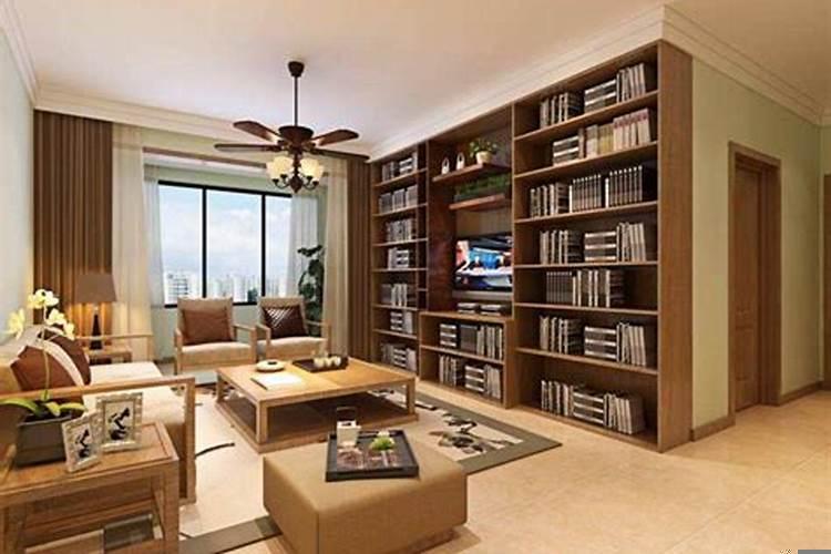客厅做书柜风水