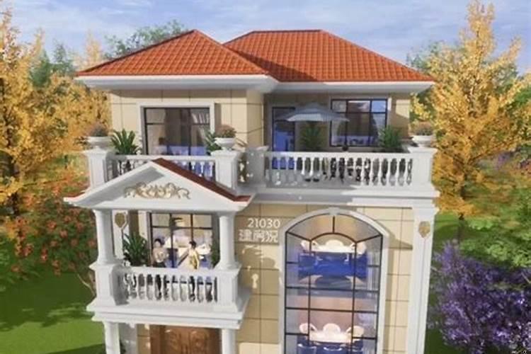 农村9x10米三层自建房