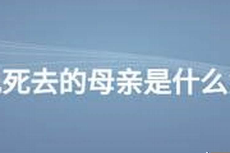 梦见死去的母亲是怎么回事