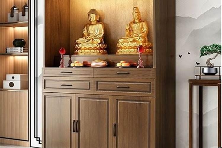 观音和财神的摆放