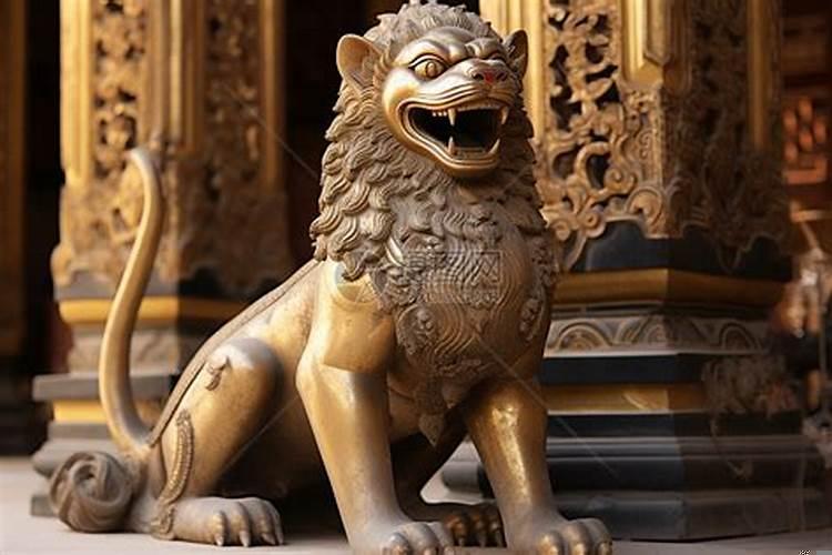 寺庙门口的狮子