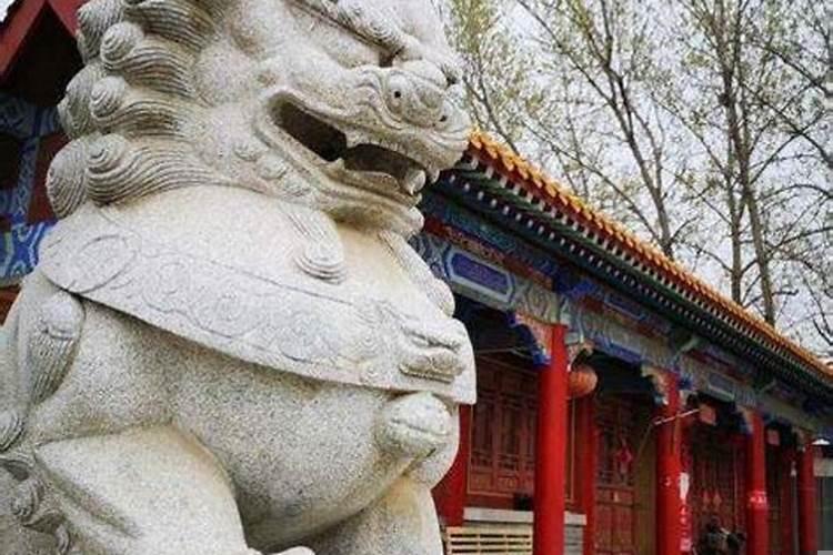 寺庙门口的狮子