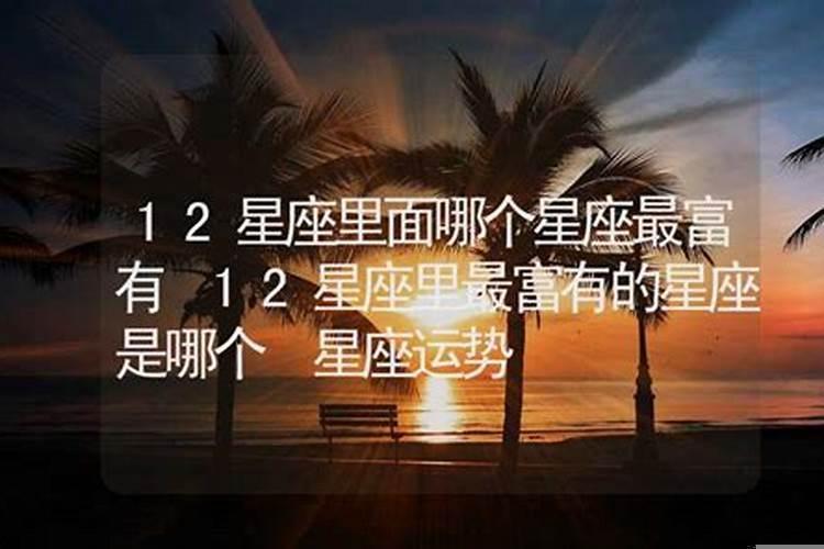 十二星座的穷富排名