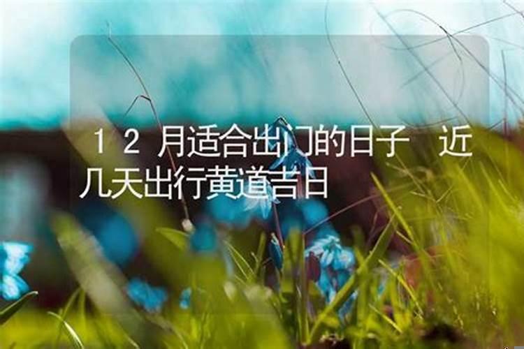 12月出行日子