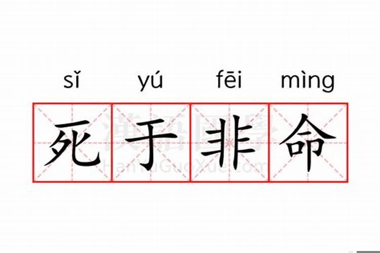 死于非命的意思解释