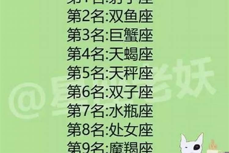 四大渣女星座是哪些