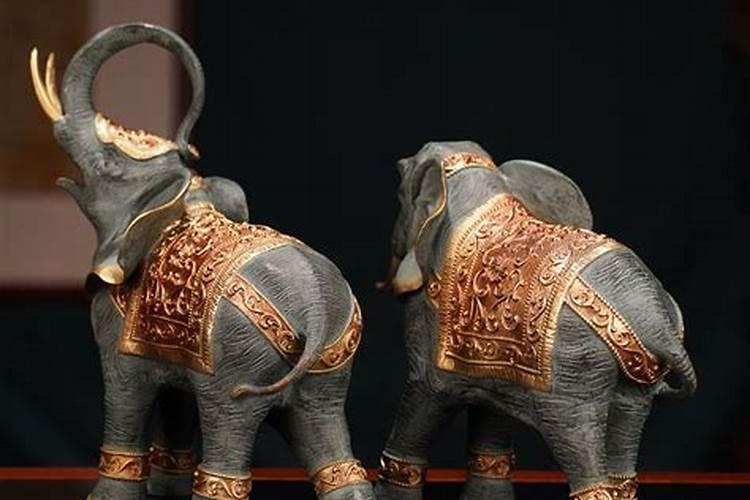 铜象风水摆件