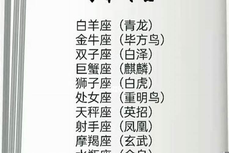 12星座各代表什么神兽？十二星座哪个是上帝的女儿图片