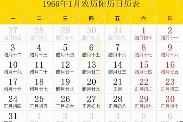 1966年生人属相是什么