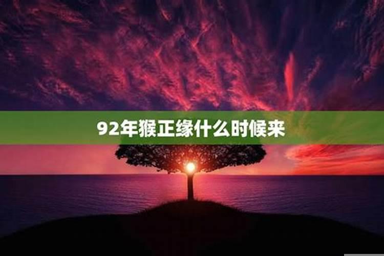 92年属猴男正缘