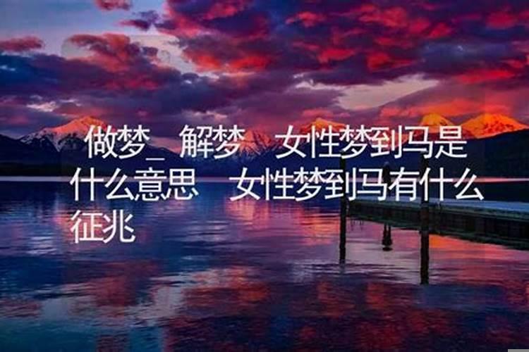 梦见马是什么征兆