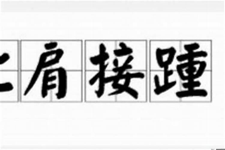 比肩接踵的接什么意思