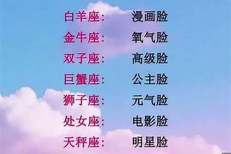 12星座长了一张什么脸
