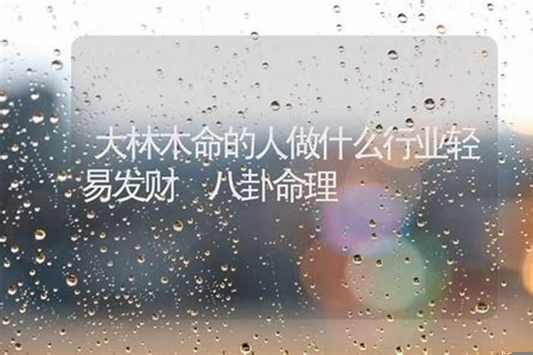 大林木命今年的运气