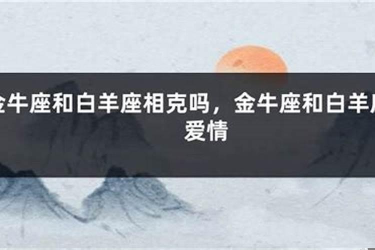 金牛和白羊相克吗